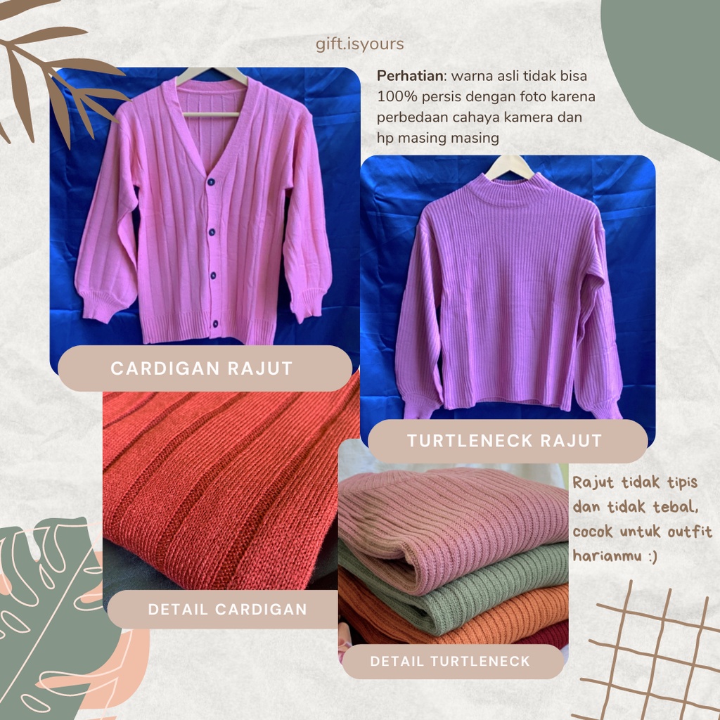 Jual Hampers / Gift Box / Kotak Kado / Hadiah Rajut Turtleneck dan ...