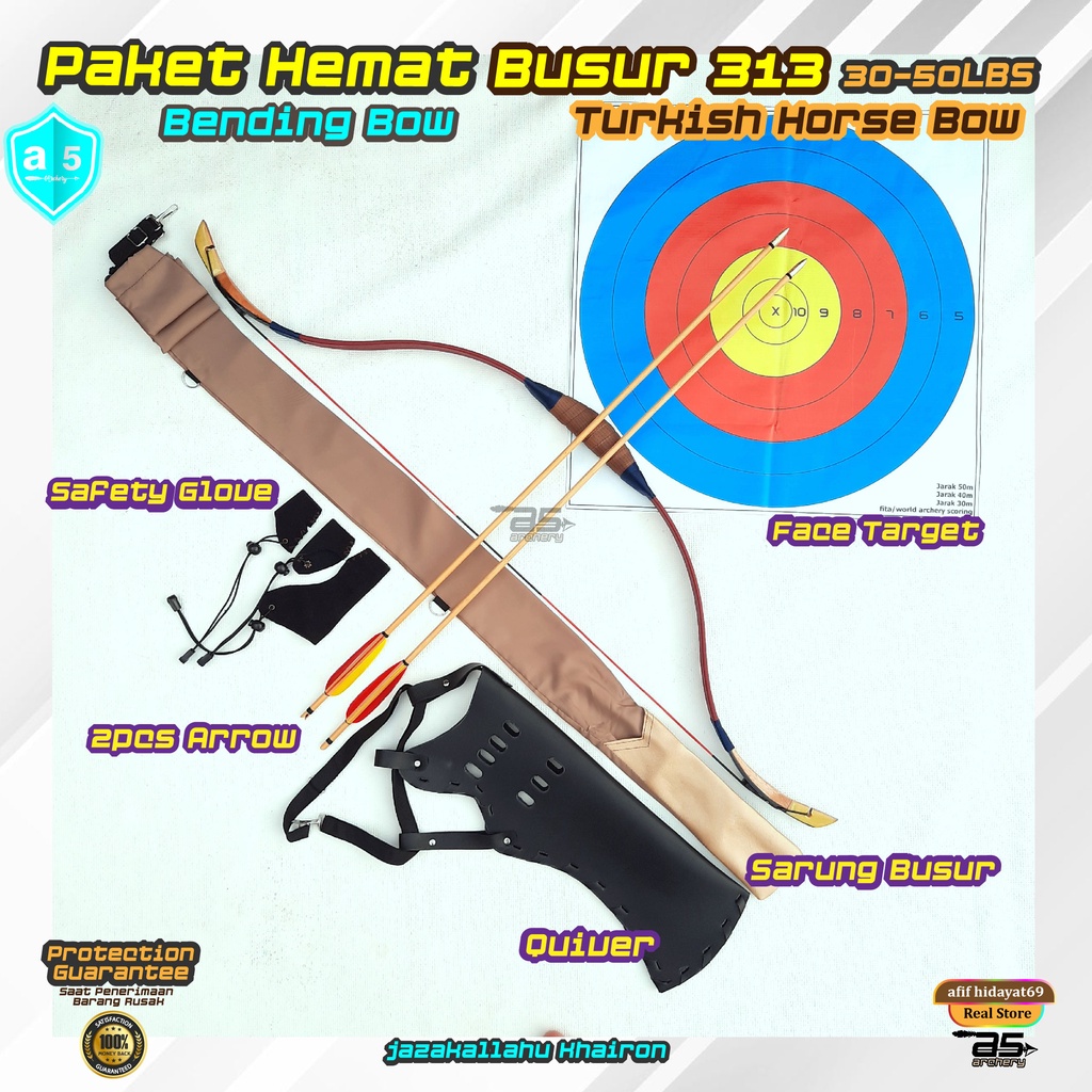 Jual Busur Paket Hemat Busur Panah Fiber EFG Usia Dewasa bending Olah ...