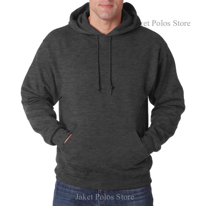 Jual Jaket Hoodie Jumper Abu Tua Polos Unisex Polos Shopee Indonesia