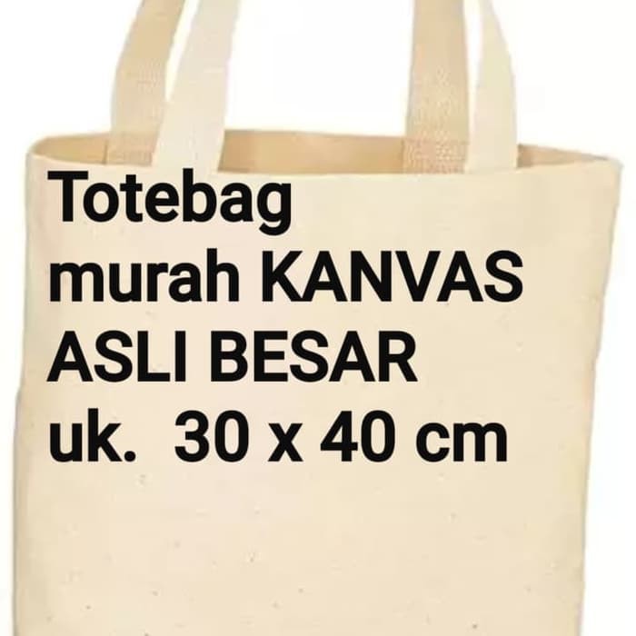 Jual TOTEBAG KANVAS POLOS TEBAL PREMIUM TAS KANVAS MURAH TAS PROMOSI -  Hitam, Zipper - Kab. Sukoharjo - Jezsweetsecret