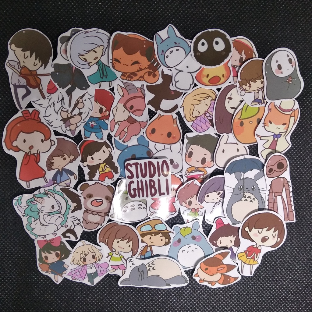 Jual 45 pc STIKER TEMA STUDIO GIBLI | STICKER GLOSSY AESTHETIC ...