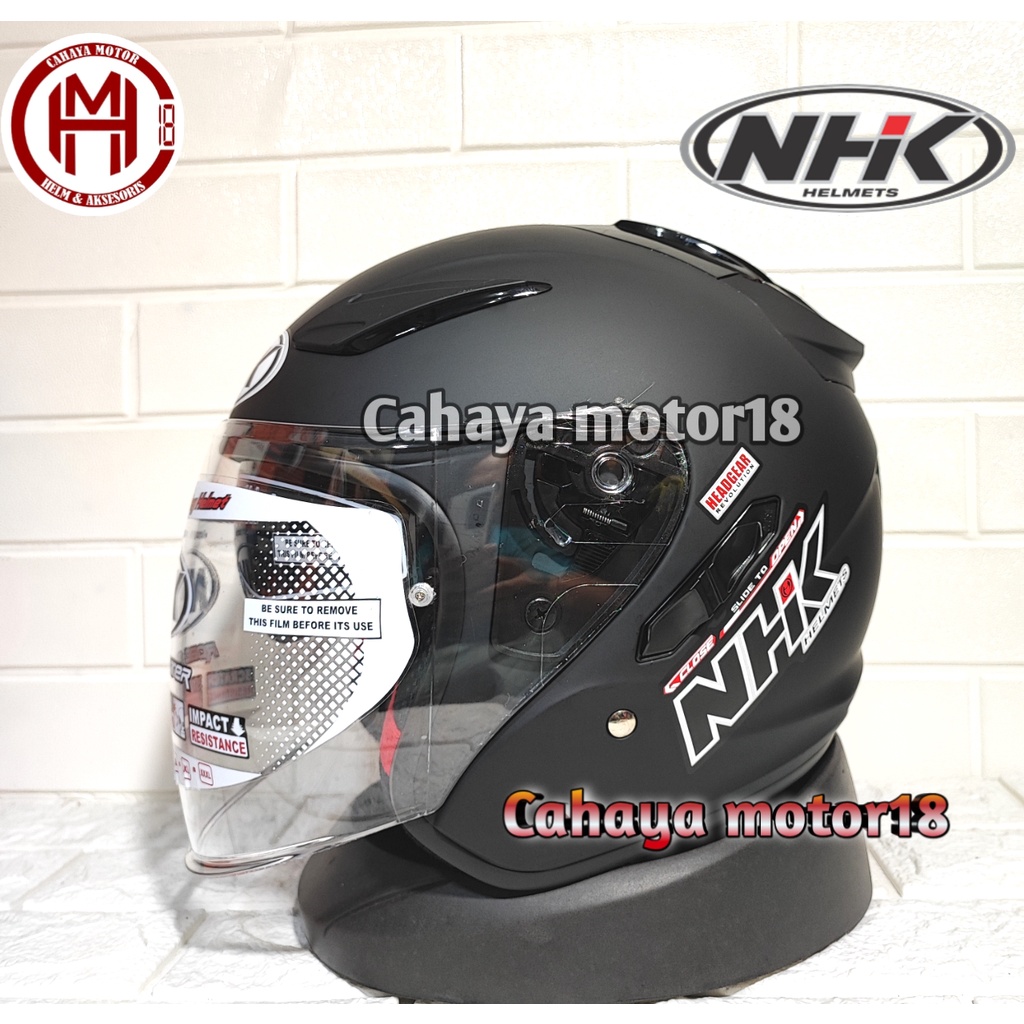 Jual Helm Nhk R1 solid black doff hitam dop | Shopee Indonesia