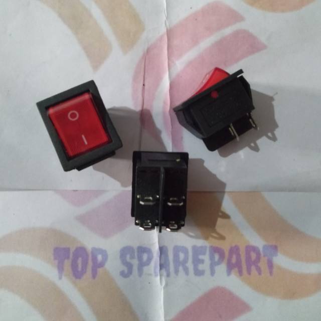 Jual Saklar Switch On Off Kotak Besar 4 Kaki 4 Pin Warna Merah | Shopee ...