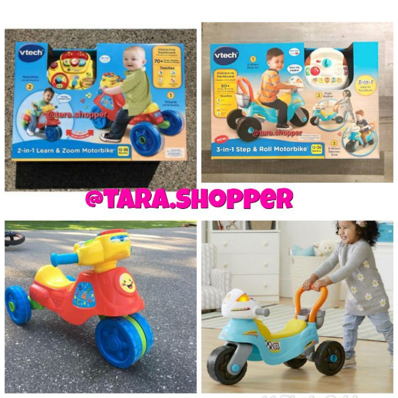 Jual Vtech 2in1 learn and zoom / 3in1 steps and roll motorbike | Shopee ...