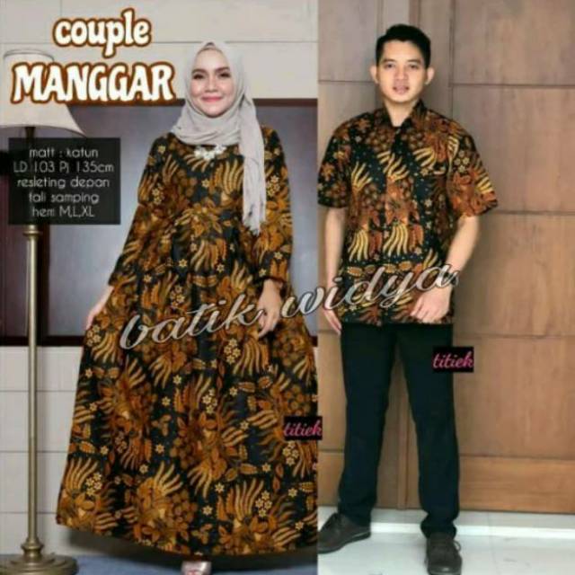 Jual Maura Couple Sania Ruffle Batik Couple Ori Ndoro Jowi Dnt Garansi Termurah Shopee 