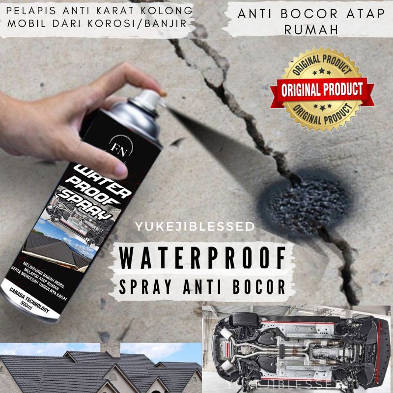 Jual Spray Anti Bocor Atap Waterproof Pelapis Anti Karat Kolong Mobil Rubberized Undercoat 3009