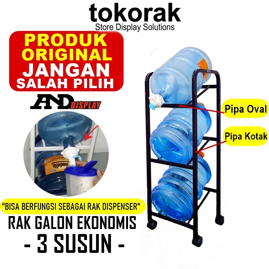 Jual Rak Galon Air Susun Hitam Beroda Ekonomis Murah Shopee Indonesia