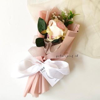 Aylmrice Single Rose Sleeve Clear Flower Bouquet Indonesia