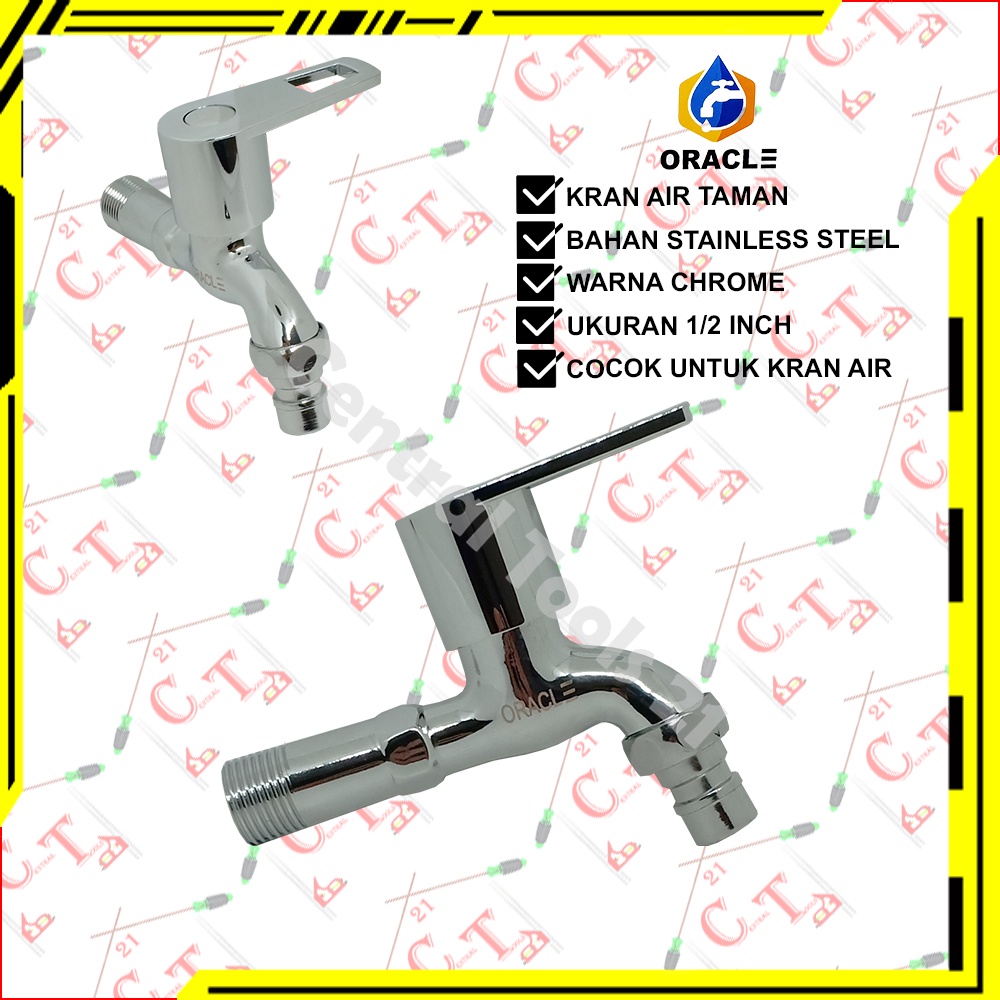 Jual Kran Taman Keran Tembok Inch Stainless Steel Chrome Kran Air