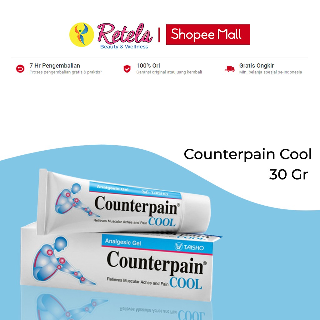 Jual Counterpain Cool 30G / Counterpain Gel / Gel Pereda Nyeri Otot ...