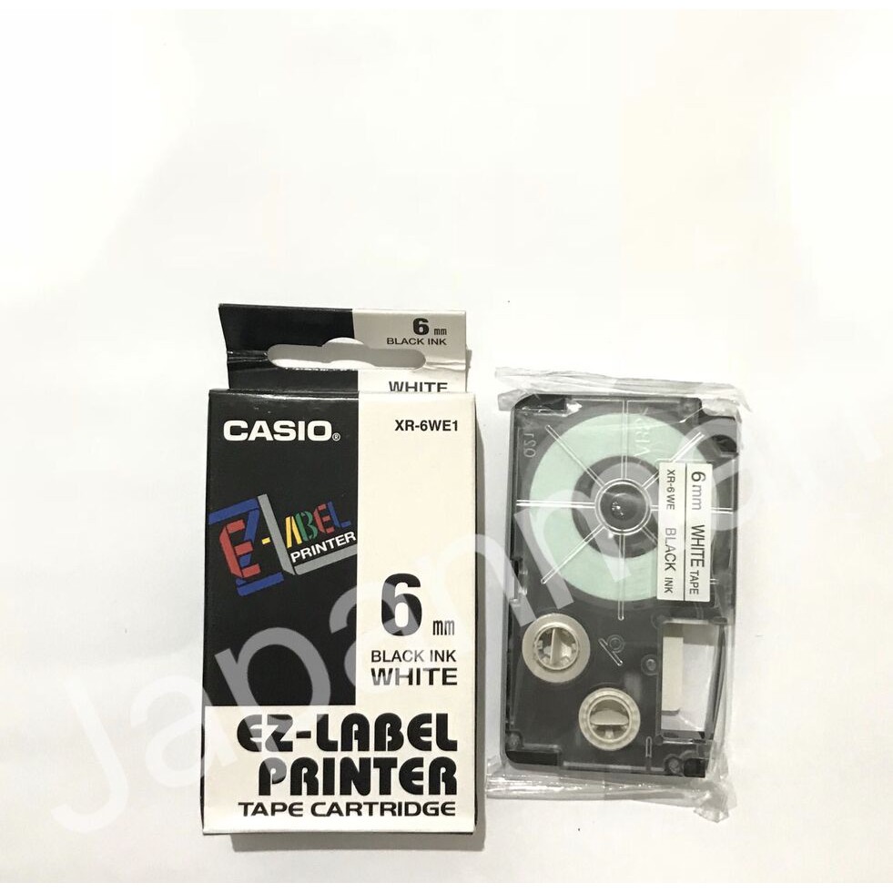Jual Casio 6mm EZ Label Printer Tape Cartridge White/ Yellow | Shopee ...