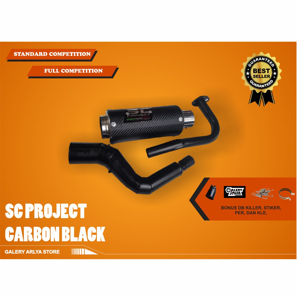 Jual Knalpot racing pcx SC Project Carbon Black | Shopee Indonesia