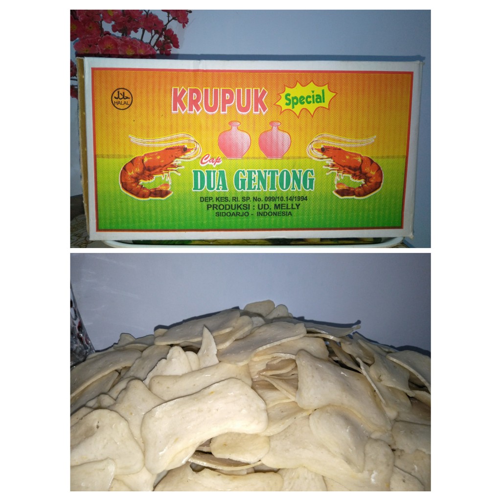 Jual Krupuk Udang Cap Dua Gentong Warna Putih Gram Shopee Indonesia