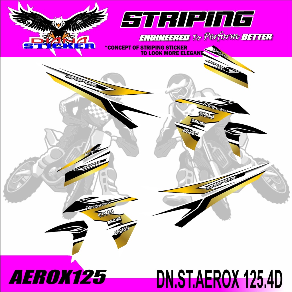 Jual STIKER MOTOR AEROX 125.04 | Shopee Indonesia