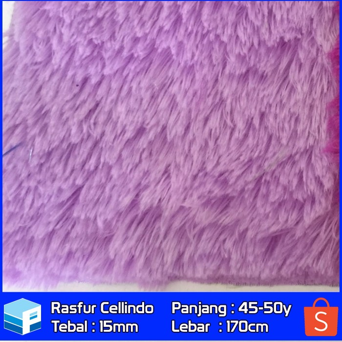 Jual Cellindo Kain Rasfur Ungu Muda [ECERAN/Yard] Kain Bulu 15MM ...
