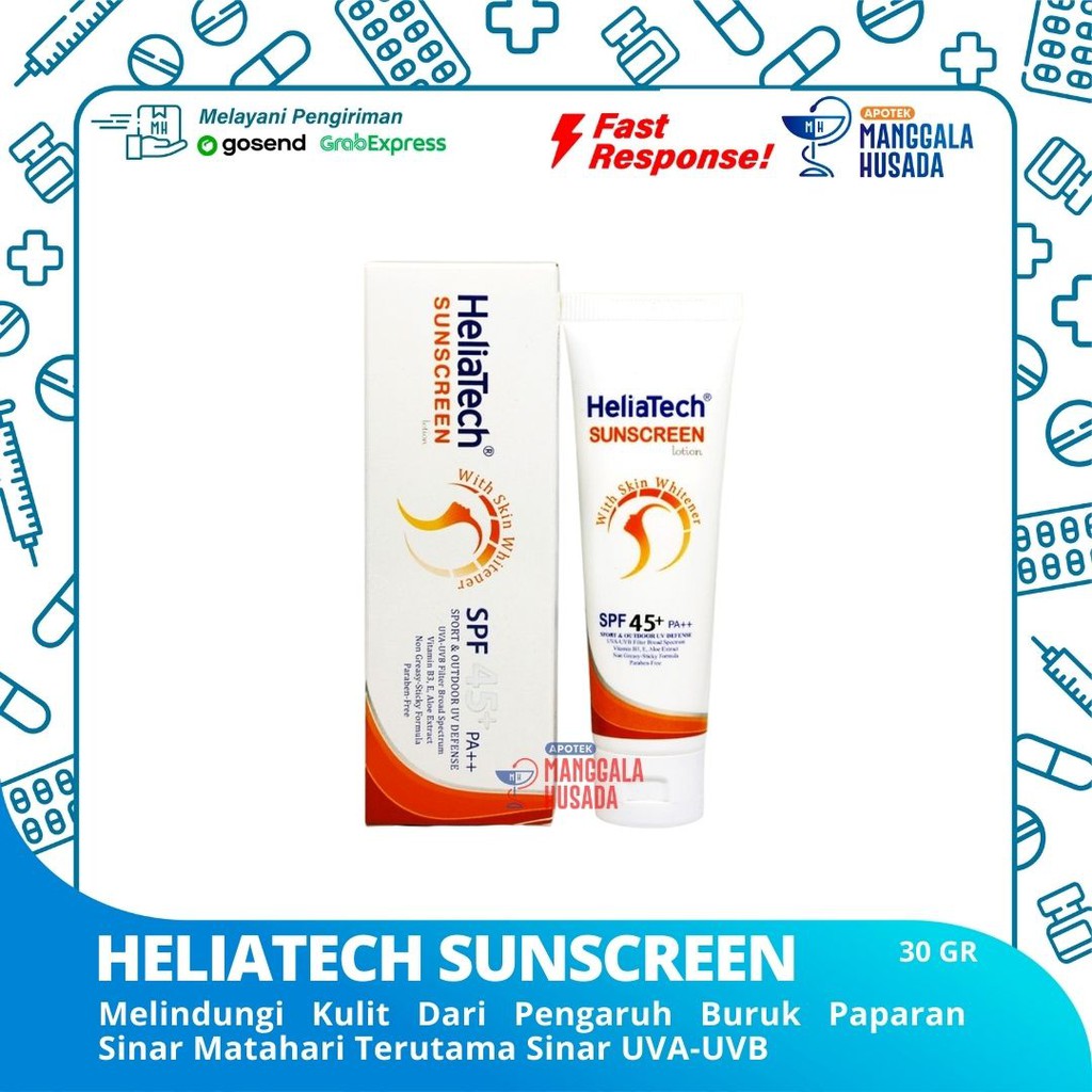 Jual HELIATECH SUNSCREEN SPF 45+ @ 30 GR | Shopee Indonesia