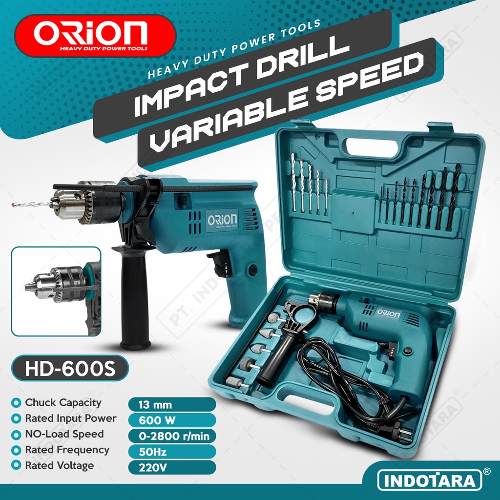 Jual Mesin Bor Impact Drill Listrik Orion - HD600S | Shopee Indonesia