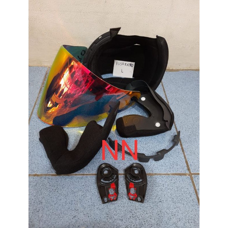 Jual busa KYT kyoto sepaket kaca venom red | Shopee Indonesia
