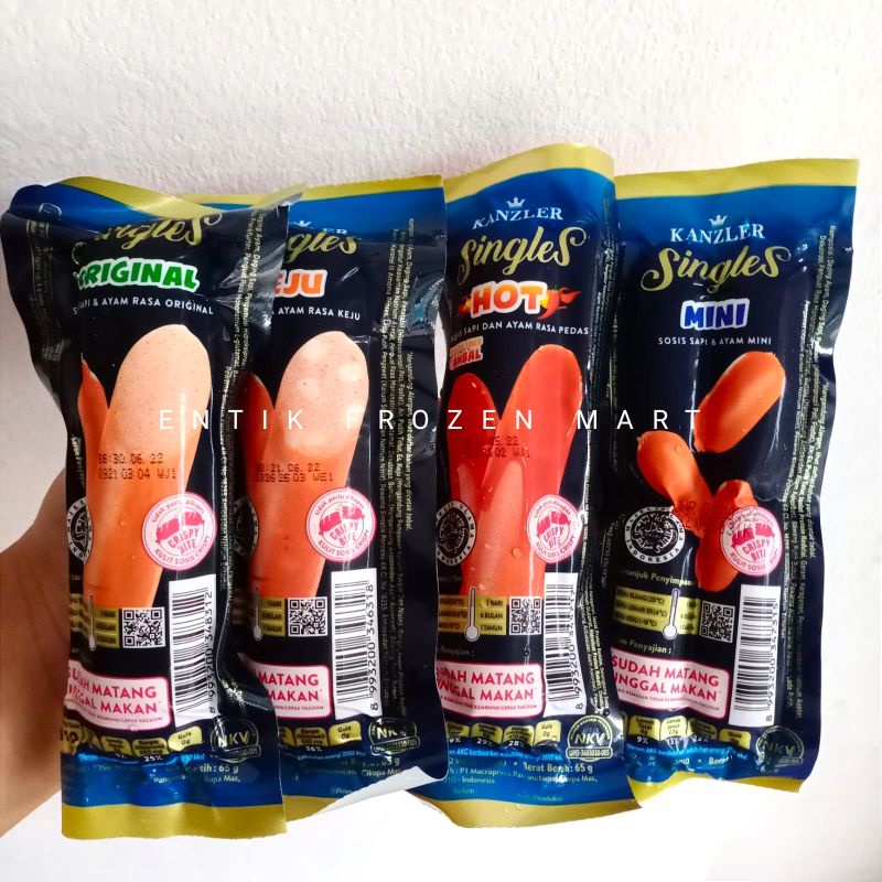 Jual Kanzler Sosis Singles Ready Varian Original Mini Keju Hot