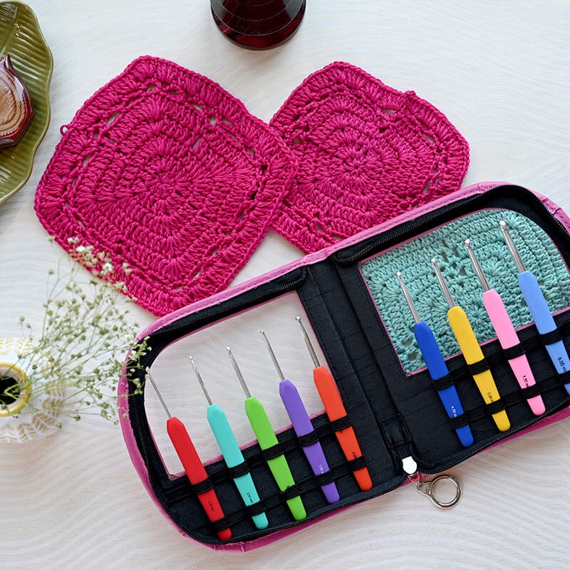 Alat Rajut Hakpen Set Alat Jarum Rajut Crochet Hook Ergonomic