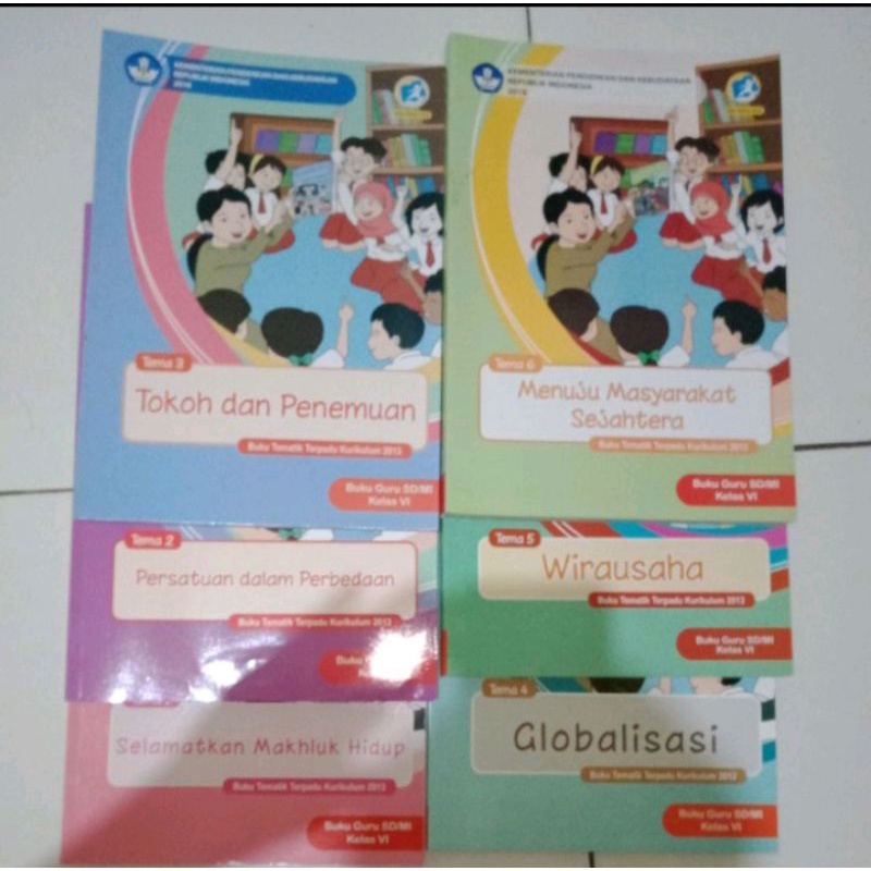 Jual Buku Guru SD Tematik Kelas 6 Tema 1 2 3 4 5 6 7 8 9 Kemendikbud ...