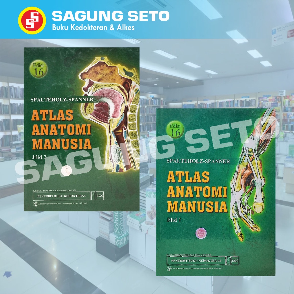 Jual BUKU ATLAS ANATOMI MANUSIA 1 & 2 E-16 ANATOMI KEDOKTERAN ...