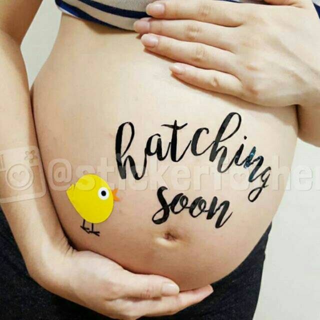 Jual Stiker Decal Baby Bump untuk Ibu Hamil Properti Foto Maternity
