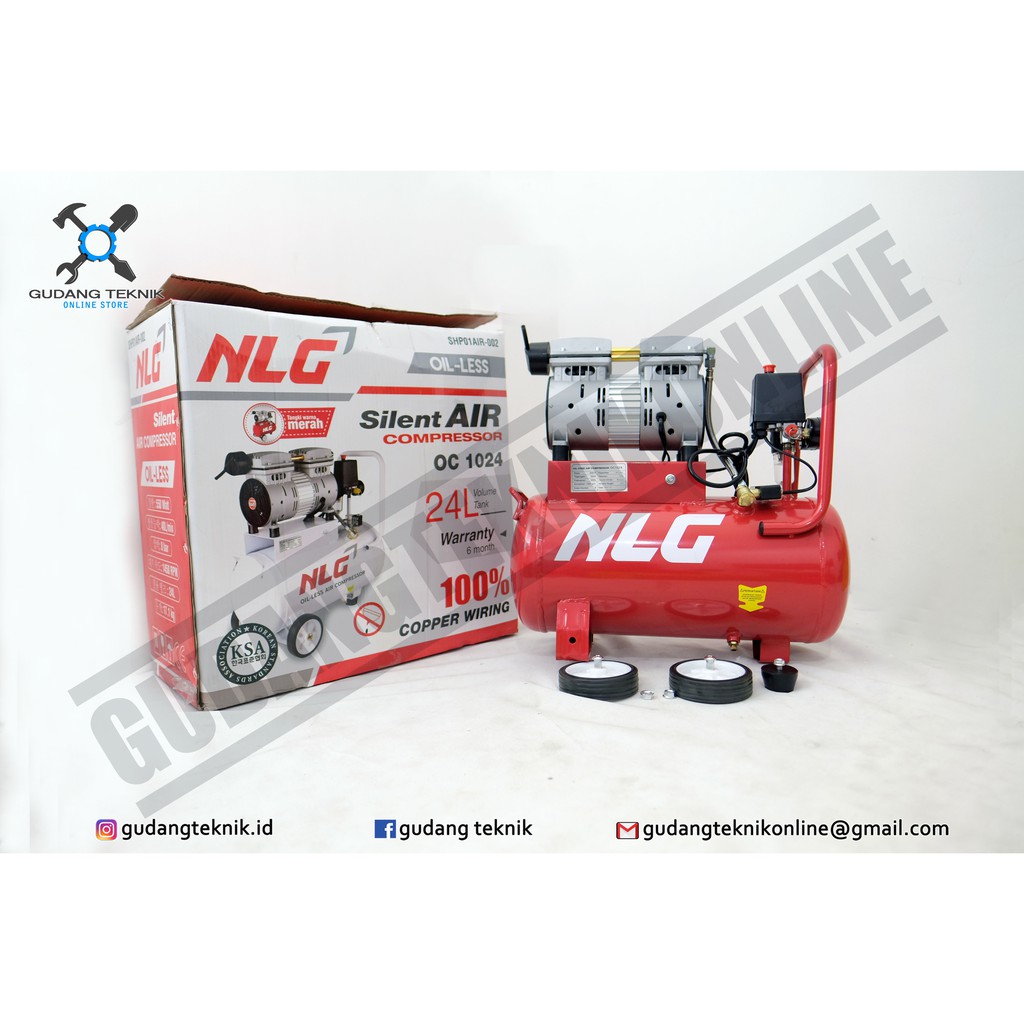 Jual Nlg Oil Less Hp Compressor Kompresor Angin Listrik Oc