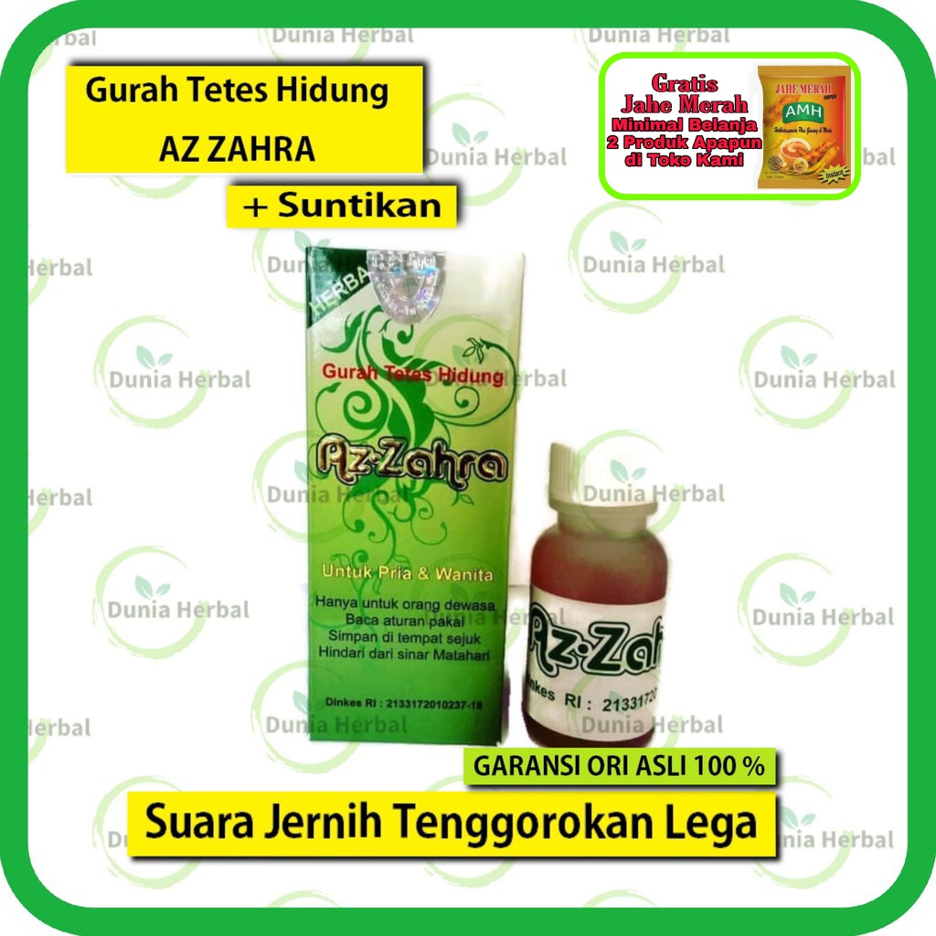 Jual Obat Gurah Tetes Hidung Az Zahra Shopee Indonesia