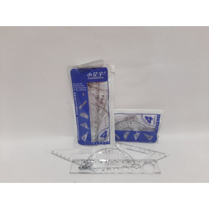 Jual Penggaris / Busur / Ruler Set / XXY-1919 1 SET 4 PCS | Shopee ...