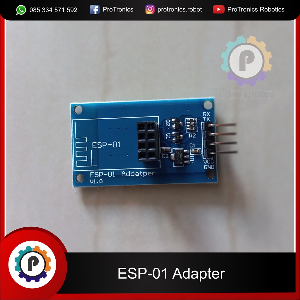Jual Adapter Board ESP8266 Serial Wi-Fi Wireless ESP-01 3.3V 5V Arduin