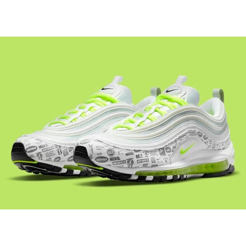 Jual Nike Air Max 97 Retrospective Logo Pack White Neon Green - Main Image