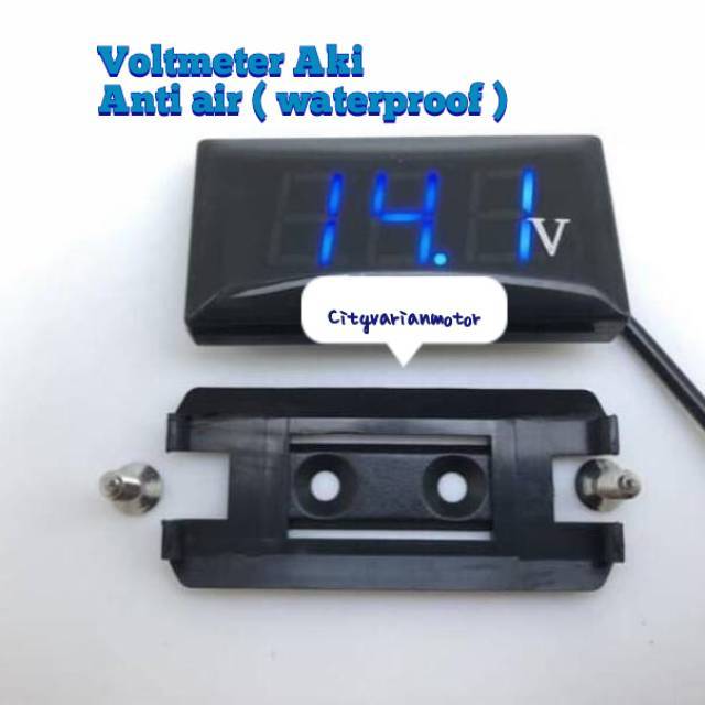 Jual Voltmeter Volt meter aki X Case Voltmeter pengukur aki motor