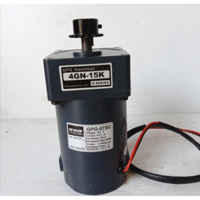 Jual Dc Motor Gearbox GPG 24V Ratio 1 : 15 120Rpm | Shopee Indonesia