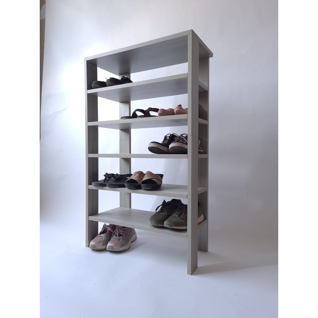 Jual Rak Sepatu 5 Susun MDF Kokoh (JTR/REGULER) | Shopee Indonesia