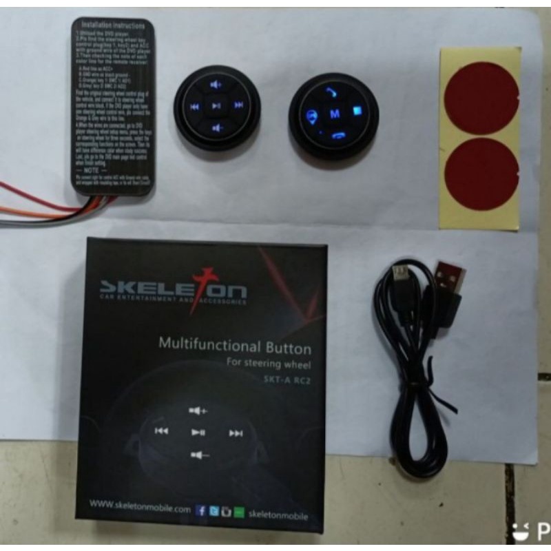 Jual Remote Stir Mobil Universal Steering Wireles Remote Control Music ...