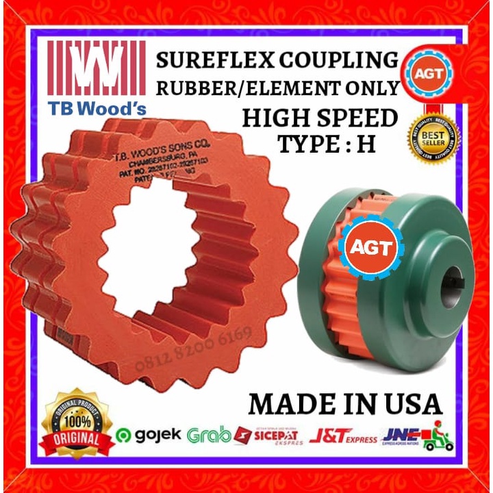 Jual SUREFLEX H11 HEAVY DUTY RPM RUBBER COUPLING TB WOODS ELEMENT ONLY ...