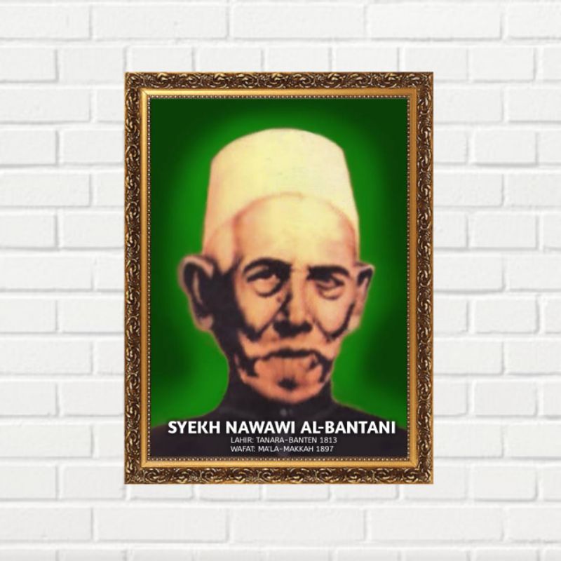 Jual Bingkai Kaca Foto Syekh Nawawi Al Bantani Ukuran 30x40 Dan 32x48