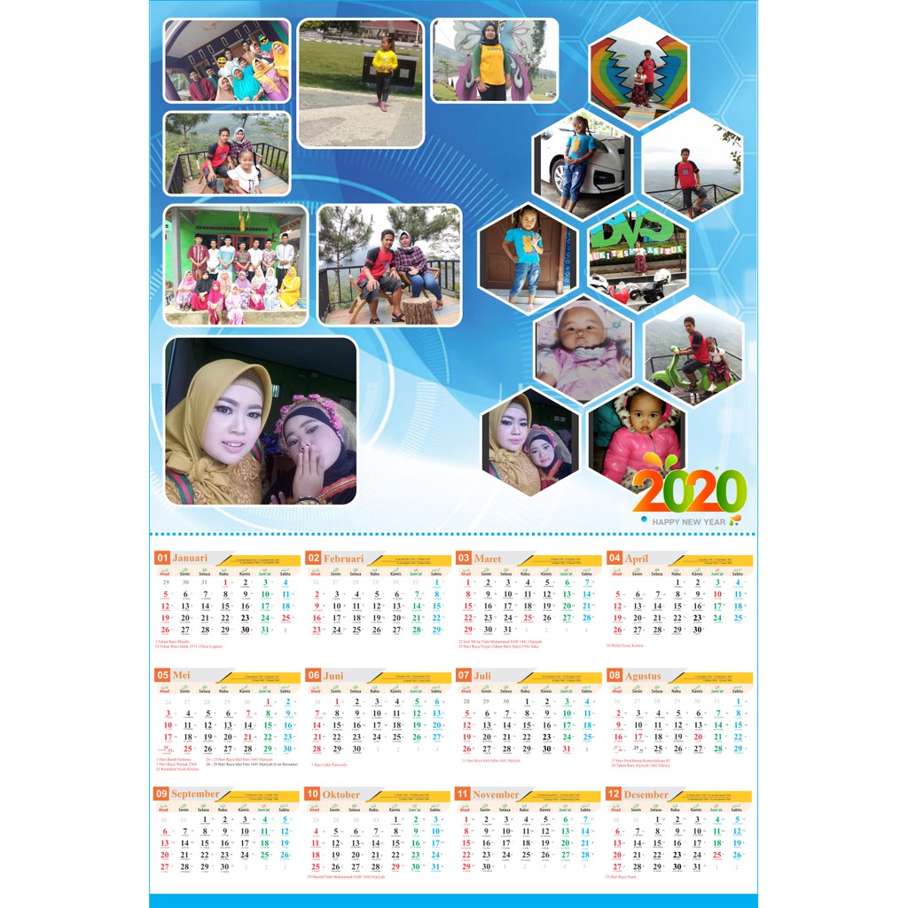 Jual Kalender Dinding 2020 Murah Custom Foto Shopee Indonesia