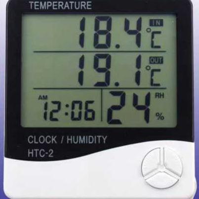Jual Digital Temperature Humidity Meter Clock Alarm Calender Jam Meja ...