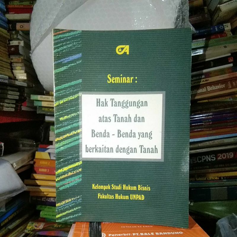 Jual Buku Hak Tanggungan Atas Tanah Dan Benda Benda Yang Berkaitan