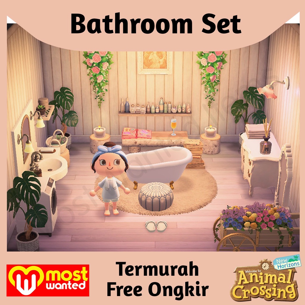 Jual [Set] Bathroom Clawfoot Animal Crossing New Horizon ACNH NMT Bells