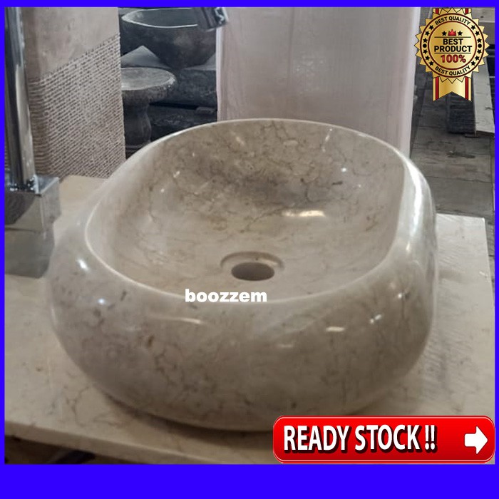 Jual wastafel marmer donat donuts oval lonjong halus glossy stone ...