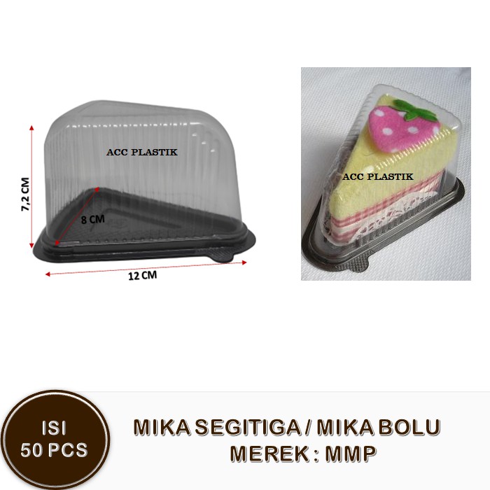 Jual Isi 50PCS Mika Segitiga / Mika Cake Tray Segitiga / Mika Sandwich ...