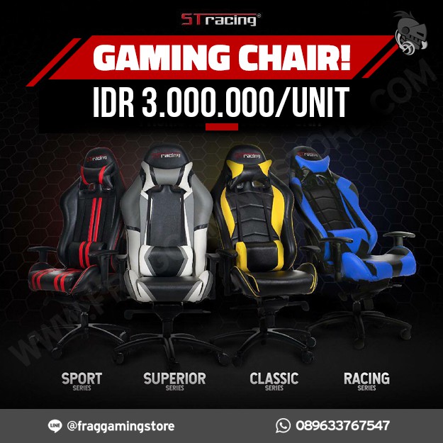 Jual Promo Spesial - Stracing / St Racing Gaming Chair (Konfirmasi Tipe ...