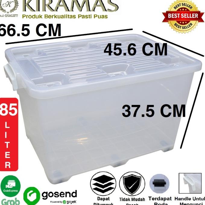 Jual Harga Murah Kiramas Container Box Transparan 85 Liter B85 Ar (By ...