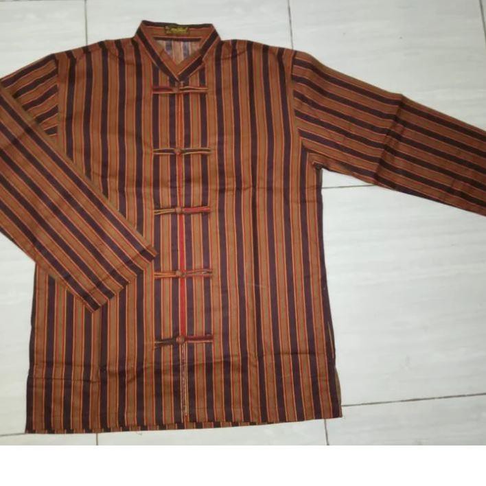 Jual Hot Promo Qdw Baju Koko Kemeja Batik Surjan Lurik Model