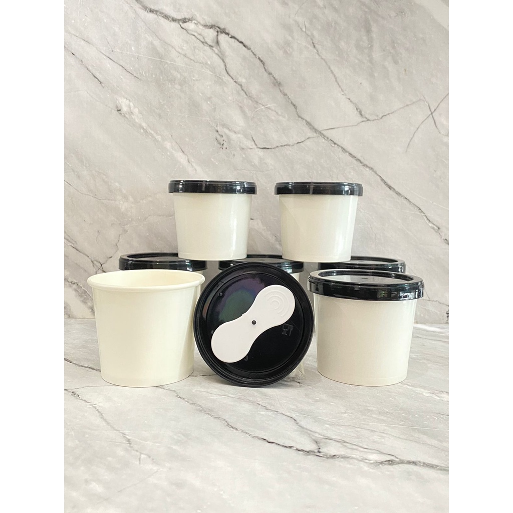 Jual PAPERCUP PUTIH POLOS 4oz PLUS TUTUP LID DAN SENDOK 25pcs | Shopee ...