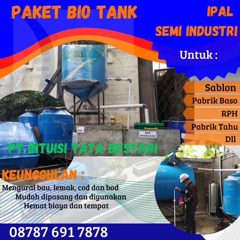 Jual IPAL STP Pengolahan air Limbah Warna Sablon Printing Baso RPH ...