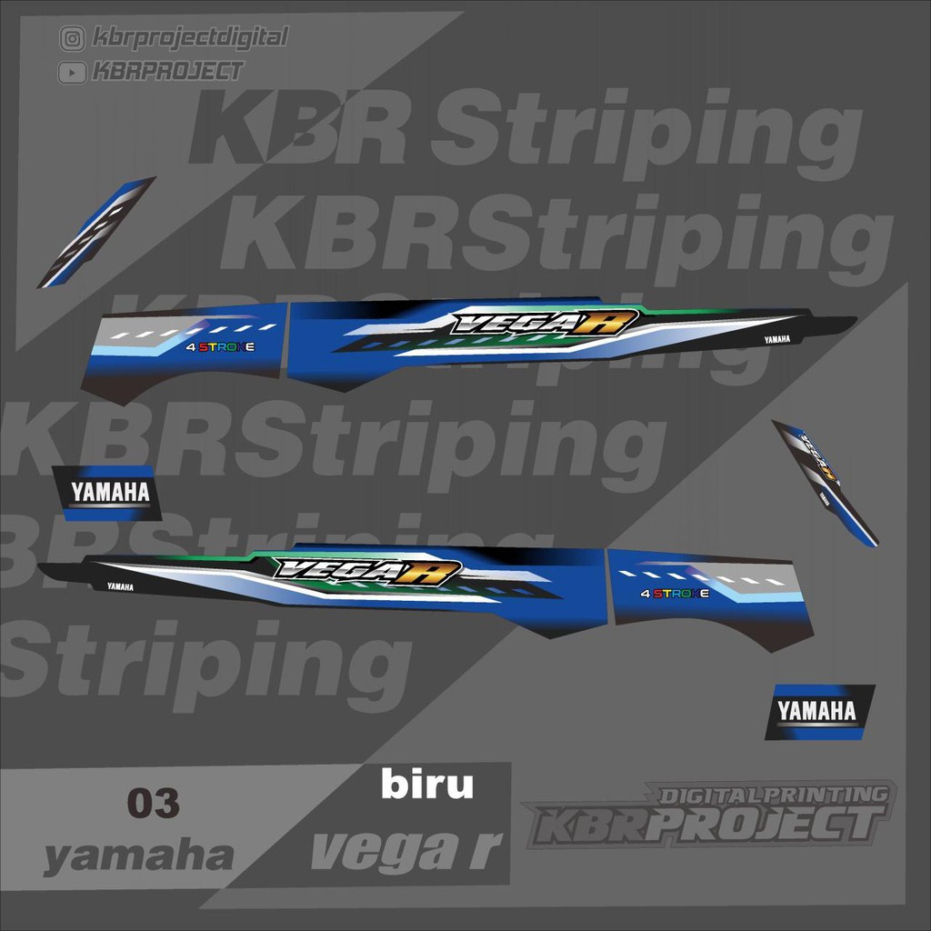 Jual (cod) Stiker Motor vega r sticker striping list motor yamaha vega ...